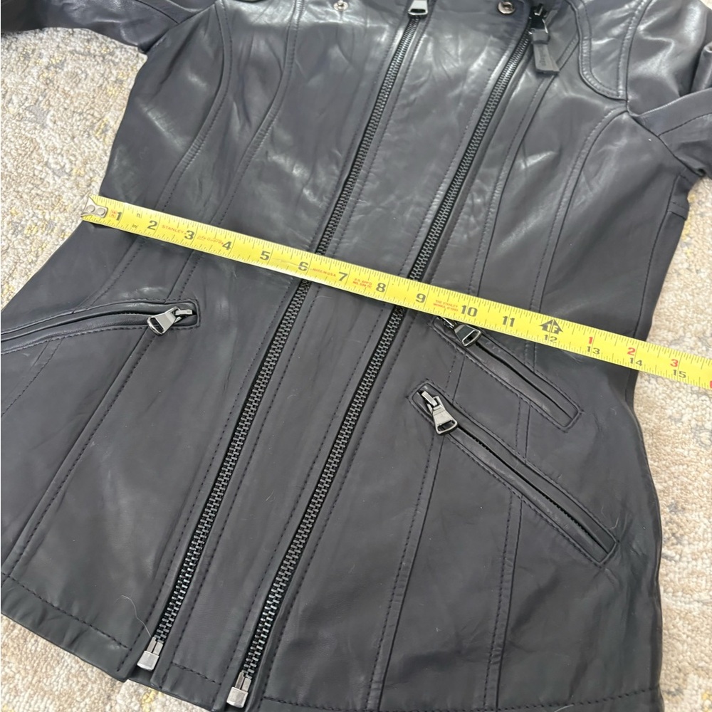 Mackage Lamb Leather Motorcycle Jacket - Picture 13 of 15